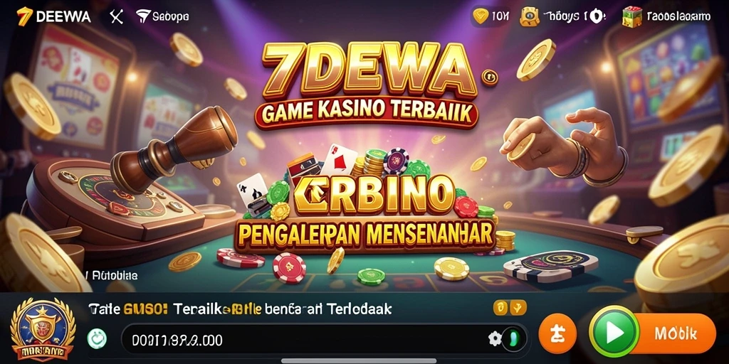 Tampilan gameplay menarik dalam aplikasi Kasino 7DEWA.