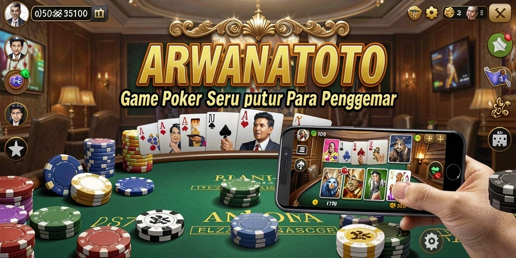 Tangkapan layar ARWANATOTO menampilkan aksi seru permainan Poker.