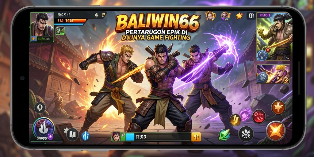 Tangkapan layar utama menunjukkan pertarungan seru di BALIWIN66.