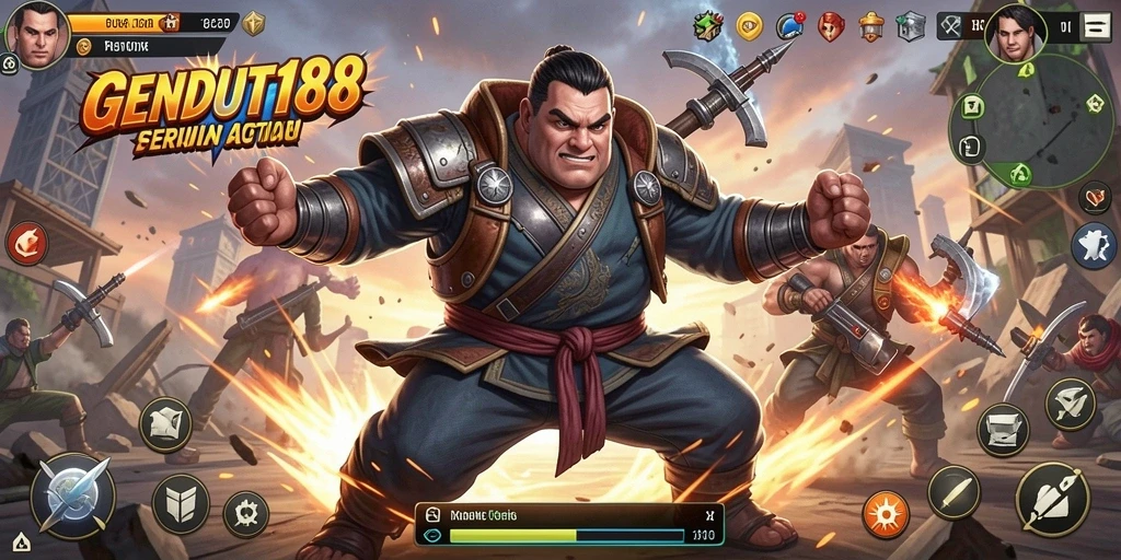 Tampilan gameplay GENDUT188 yang penuh aksi dan pertarungan seru.