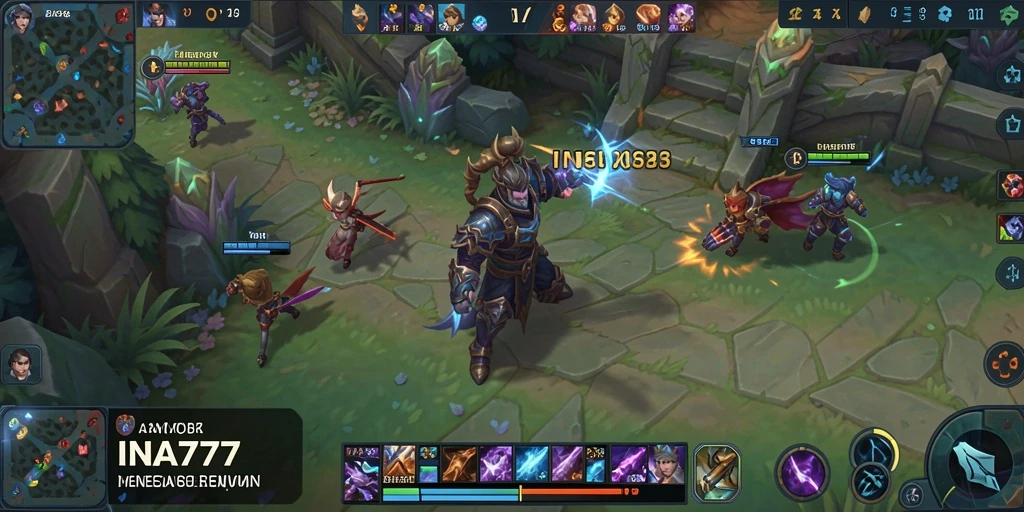Tampilan menarik dari gameplay MOBA di INA777.