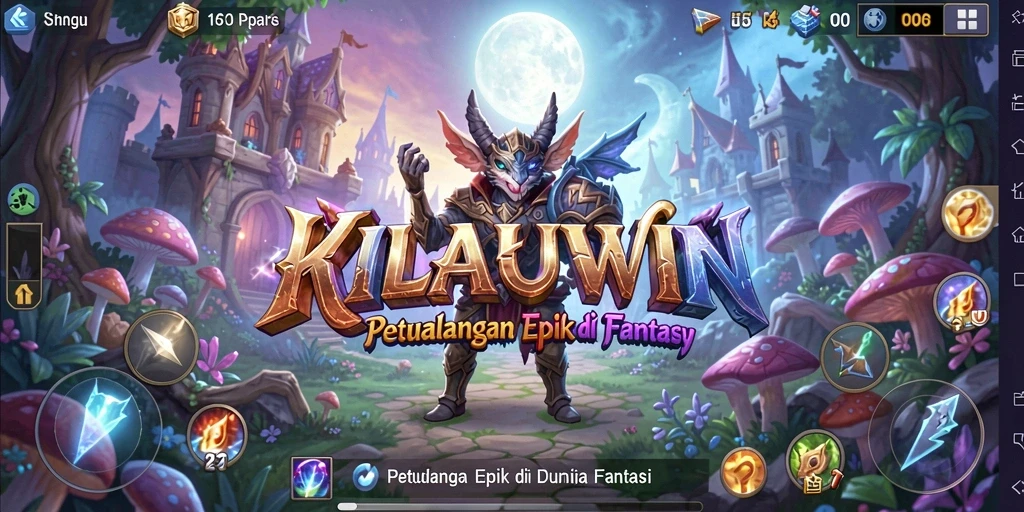 Screenshot gameplay RPG KILAUWIN dengan grafik yang memukau.