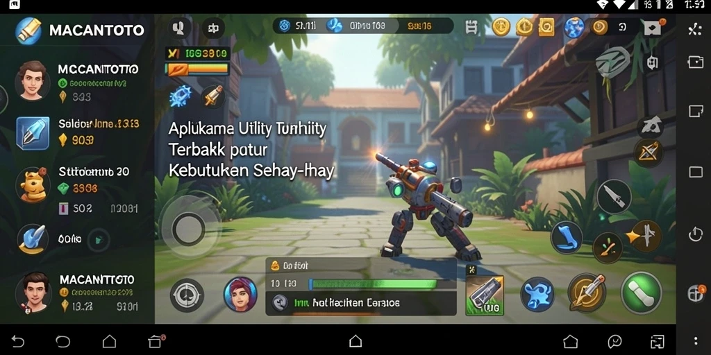 Tampilan utama MACANTOTO yang menampilkan fitur utility yang bermanfaat.