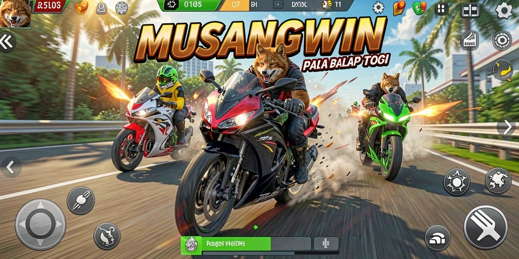 Tampilan aksi balap mendebarkan di MUSANGWIN.