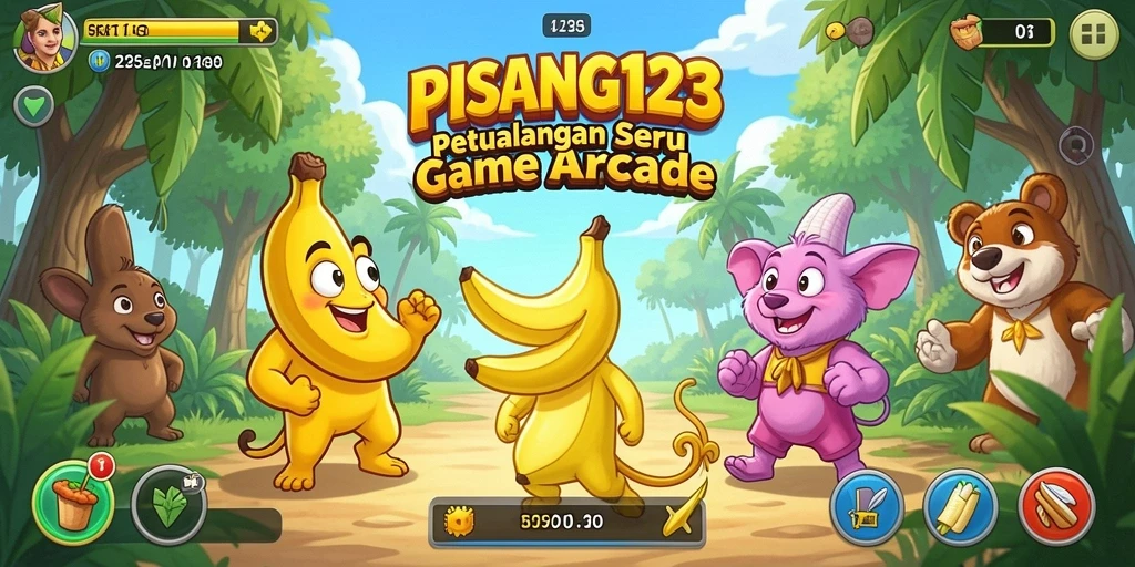 Tangkapan layar PISANG123 menunjukkan gameplay penuh warna dan menarik.