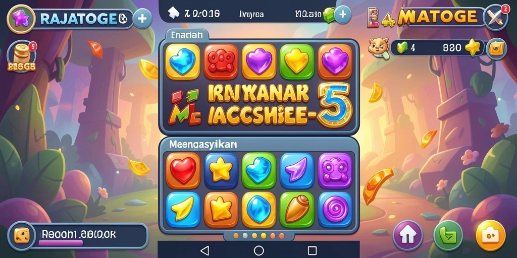 Screenshot gameplay RAJATOGEL yang menunjukkan keseruan mencocokkan objek.