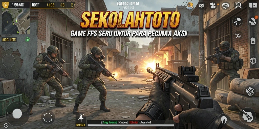Tampilan aksi mendebarkan dari gameplay SEKOLAHTOTO di arena pertempuran.