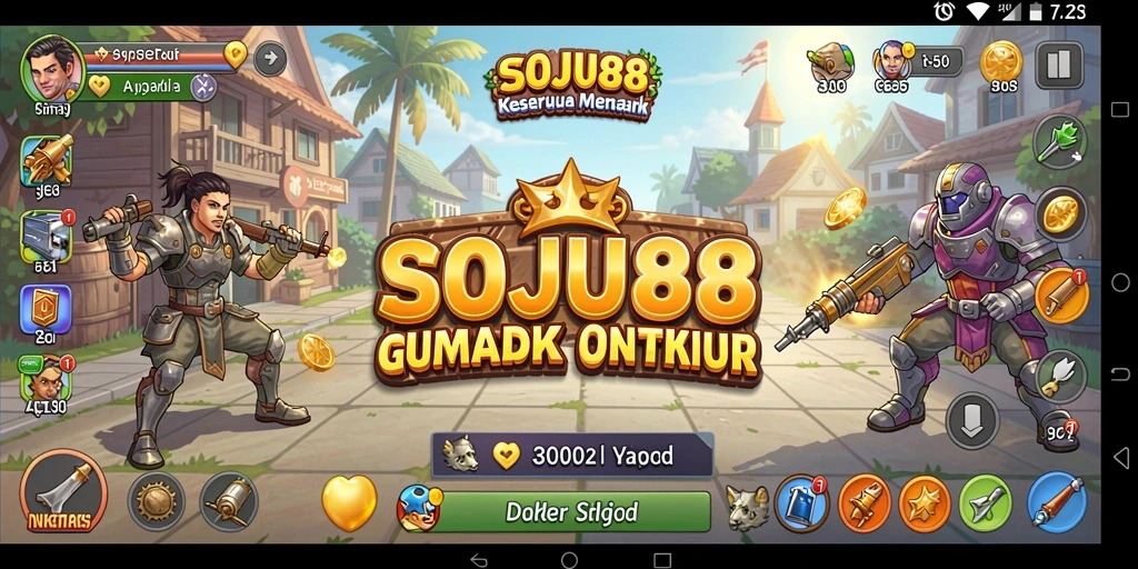 Tampilan gameplay SOJU88 yang menarik dan penuh warna.
