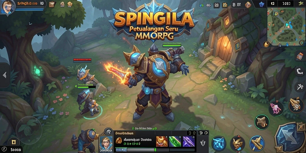Tangkapan layar SPINGILA menampilkan aksi seru dalam permainan MMORPG.