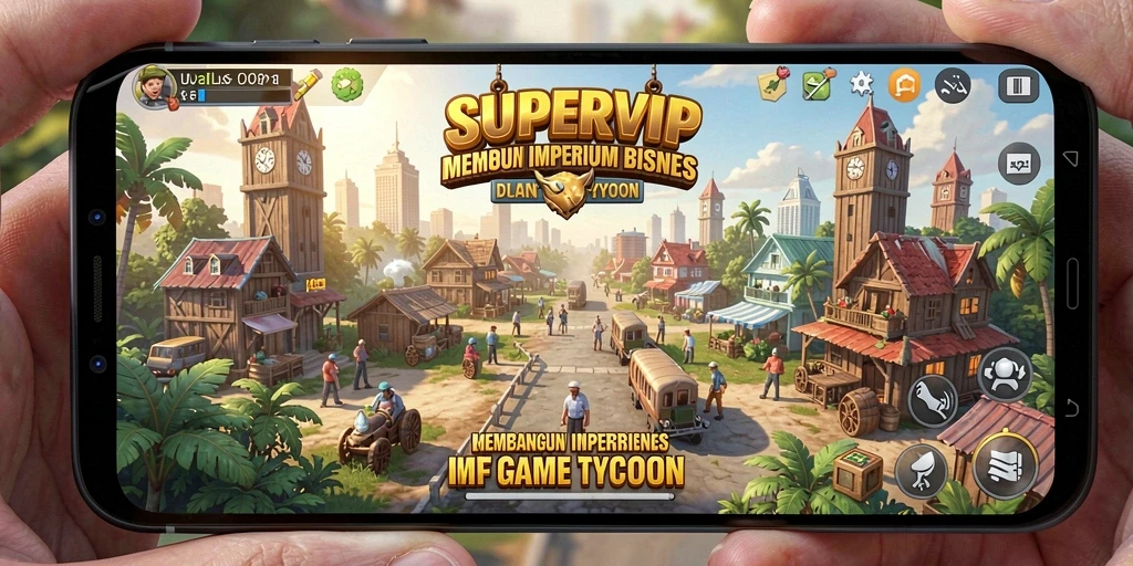 Gameplay SUPERVIP menampilkan keragaman strategi bisnis yang menarik.