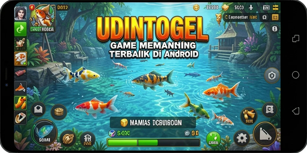 Screenshot gameplay UDINTOGEL yang menunjukkan pengalaman memancing seru.