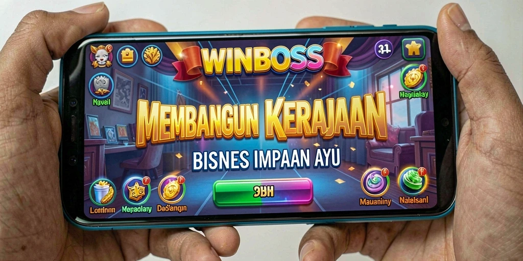 Tampilan gameplay di <strong>WINBOSS</strong> yang menampilkan aksi membangun bisnis.